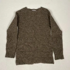 Vintage Made in Scotland John Tulloch Pure Wool Brown Long Knit Sweater
