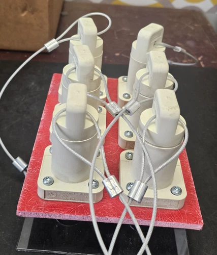 6PC HUBBELL SERIES 16 CAM LOCK DEVICES 400AMP, WHITE