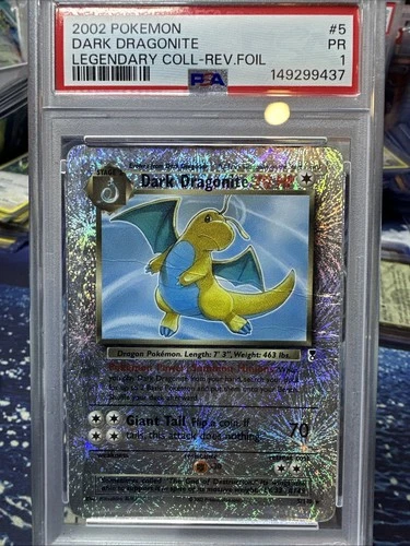 PSA 1 2002 Pokemon Legendary Collection Dark Dragonite 5/110 Reverse Holo