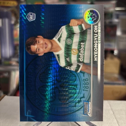 Hyeongyu Oh 2022-23 Topps Stadium Club Chrome UCL Blue Prism Refractor RC ⭐️MINT
