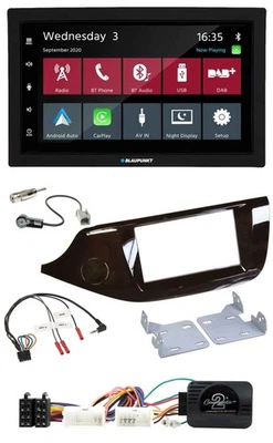 Blaupunkt DAB Bluetooth USB Lenkrad 2DIN Autoradio für Kia Ceed ab 2012 glänzend - Bild 1 von 4
