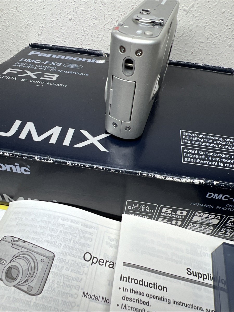 Panasonic LUMIX DMC-FX3 6.0MP Digital Camera - Silver for sale