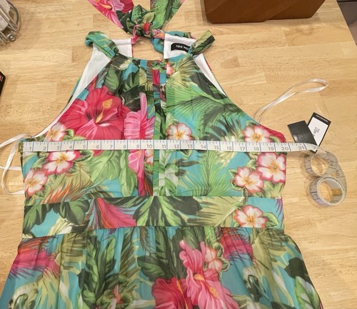 Nine West Halter Neck Maxi Dress Floral Print NWT Size 14 - Picture 8 of 9