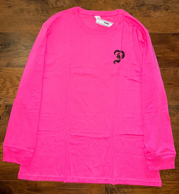 T-shirt Manches Longues Victoria's Secret Rose Pailleté - Col Rond, Neuf Avec étiquette