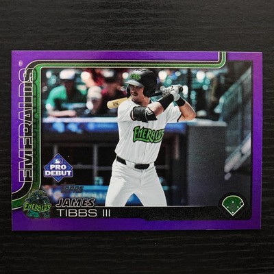 2025 TOPPS PRO DEBUT JAMES TIBBS III PURPLE FOIL EMERALDS /299