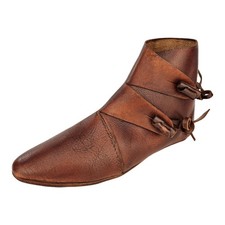 Wendegenähte Wikinger Schuhe Typ Jorvik Braun; Mittelalter Schuhe