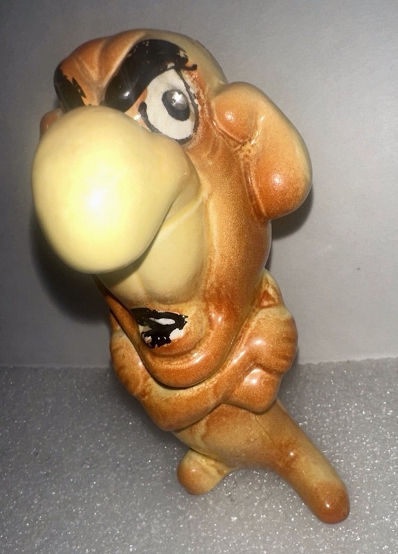1960s KREISS Psycho Ceramic UPSET (angry) BIG NOSE GUY Rhinestone Eyes Figurine