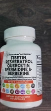 Clean Nutraceuticals Age Defend Fisetin Resveratrol Quercetin 60 Ct Exp 03/26