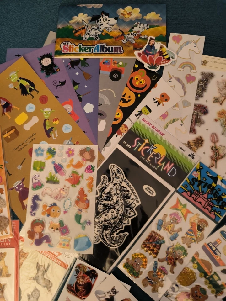 Sticker Aufkleber Lot Sammlung Stickeralbum Halloween Einhorn Spongebob Tiere 🦄 - Bild 4 von 4