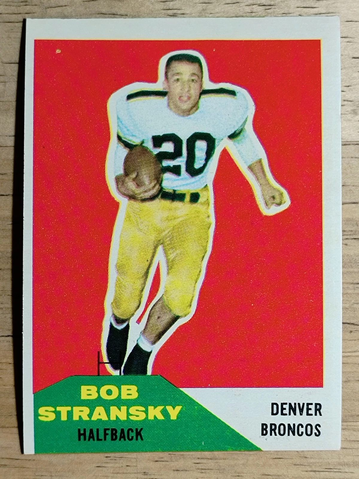 1960 Fleer #10 Bob Stransky RC (VGEX)