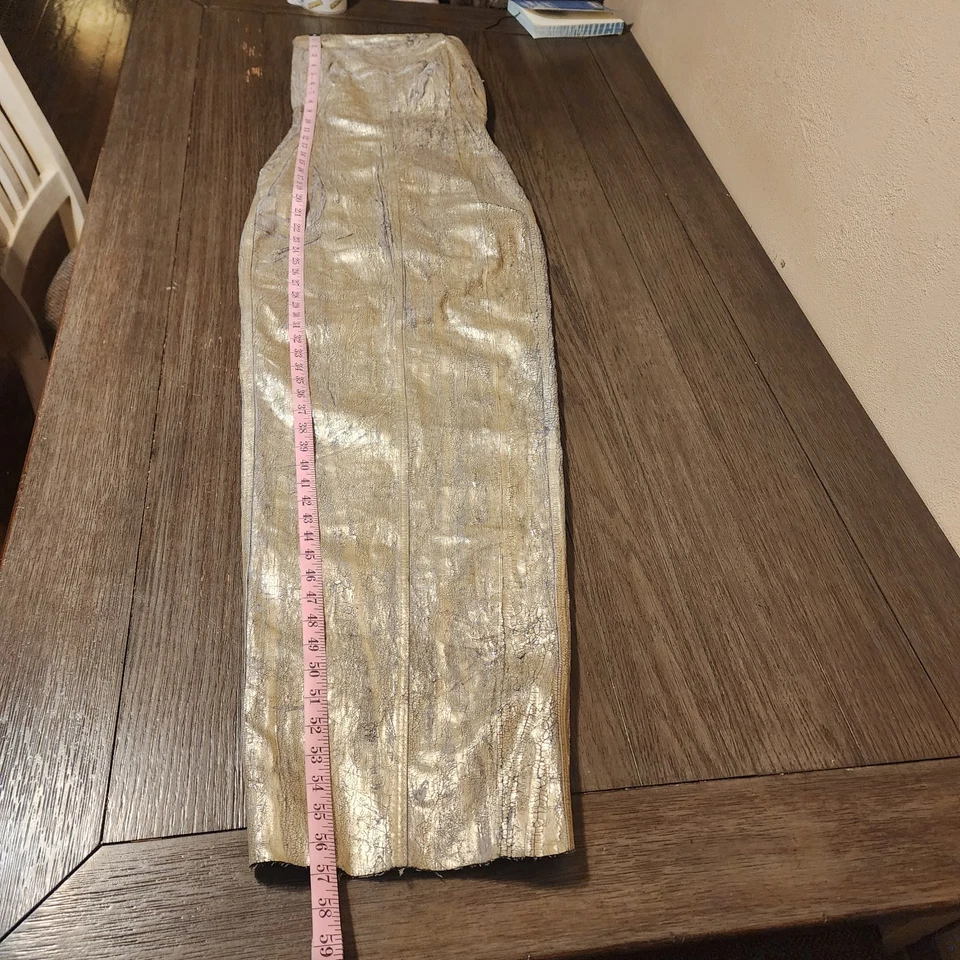 Vestido bustier vaquero recubierto metálico sin tirantes Rick Owens nuevo con etiquetas talla 6 Foto 3 de 4