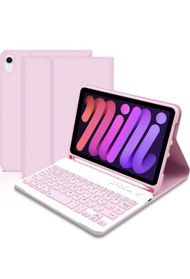 Hülle mit Tastatur für iPad Mini 7 (A7 Pro) 8,3 Zoll 2024, Keyboard Case