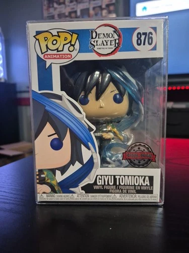 Funko Pop Demon Slayer Giyu Tomioka #876 Vinyl SPECIAL EDITION w/ Protector Case