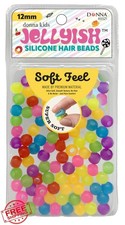 Donna Kids Jellyish Silicone Hair Beads, 12mm Clear Mix for Braids