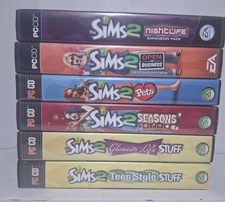 The Sims 2 PC CD Expansion Pack LOT Nightlife Pets Seasons Business Glamour Teen