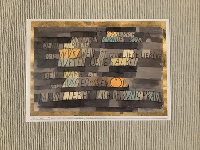 1 Postkarte, Paul Klee, Er Küsse mich mit seines Mundes Kuss, Text : Hohen Lied