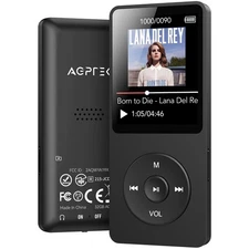 AGPTEK A02 MP3 Player with Bluetooth 5.3, 1.8 Inch Screen Portable Music Player