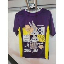 Space Jam A New Legacy Bugs Bunny Tune Squad Purple Kids Jersey Shirt Size 5/6