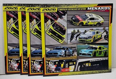 #ad FOUR 4 New 2026 Menards Full Color Calendar NASCAR Trans Am Series Racing Team $23.99