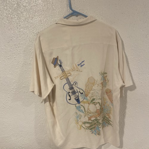 Camisa hawaiana Tommy Bahama Bungalow azul bordada con botones de seda talla S - Imagen 9 de 14