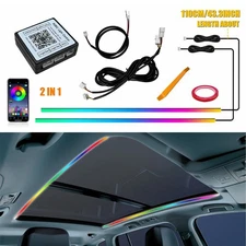 Full Color LED Sunroof Light Car Roof Panoramic Skylight Ambient Light RGB Strip