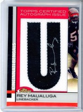 2009 Topps Finest Rey Maualuga Lettermen Refractor #03/10 Auto Bengals