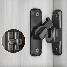 90/180 Degree Flip Door Lock Sliding Latch Anti-theft Security Gate Bolt Black
