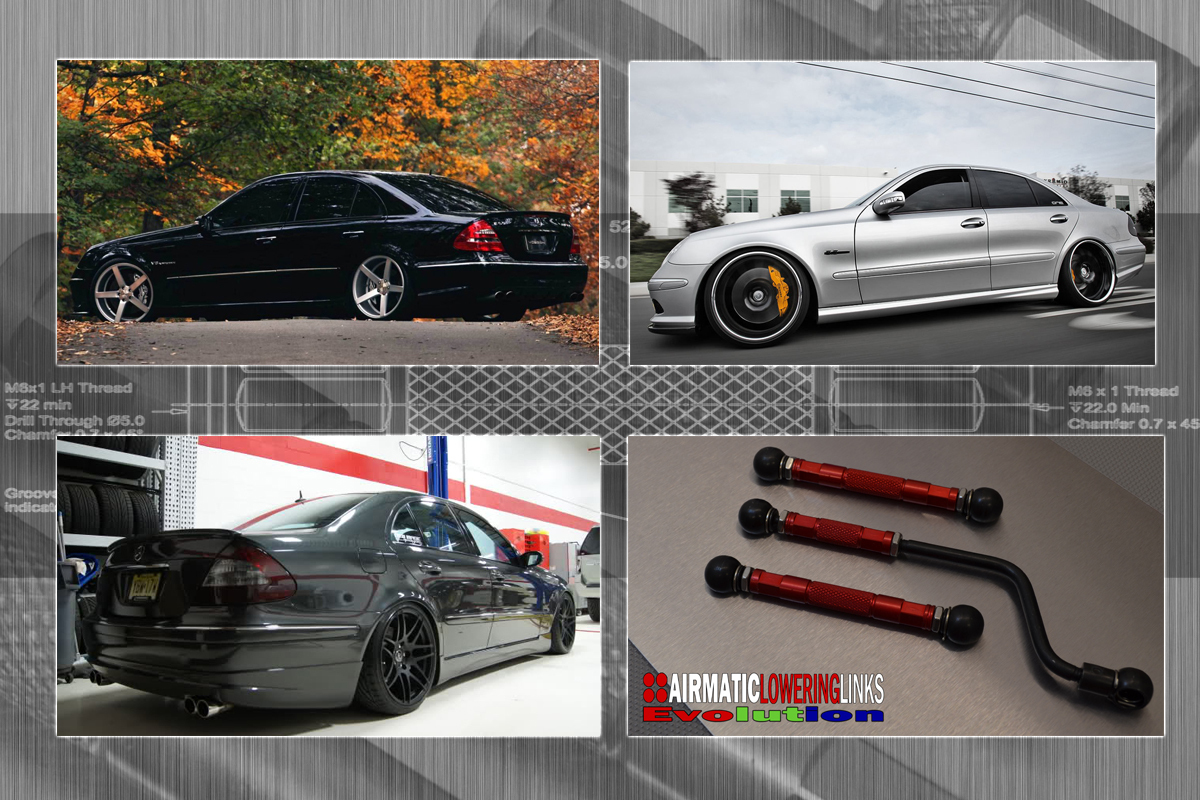 MERCEDES E CLASS W211 E55 E63 AIRMATIC EVOLUTION LOWERING KIT / LINKAGES / LINKS eBay