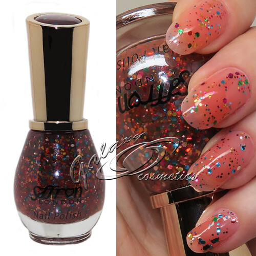 Saffron GLITTER Nail Polish Varnish 13ml - Picture 11 of 13