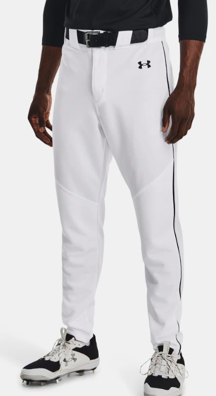 2023 Under Armour Men s White Black Piped UA Utility Fit Adult