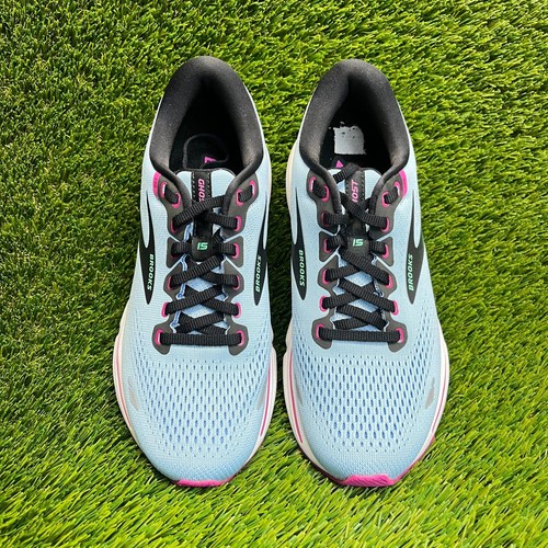 Brooks Ghost 15 Womens Size 7.5 Blue Black Pink Athletic Running Shoes Sneakers - 第 5/10 張圖片
