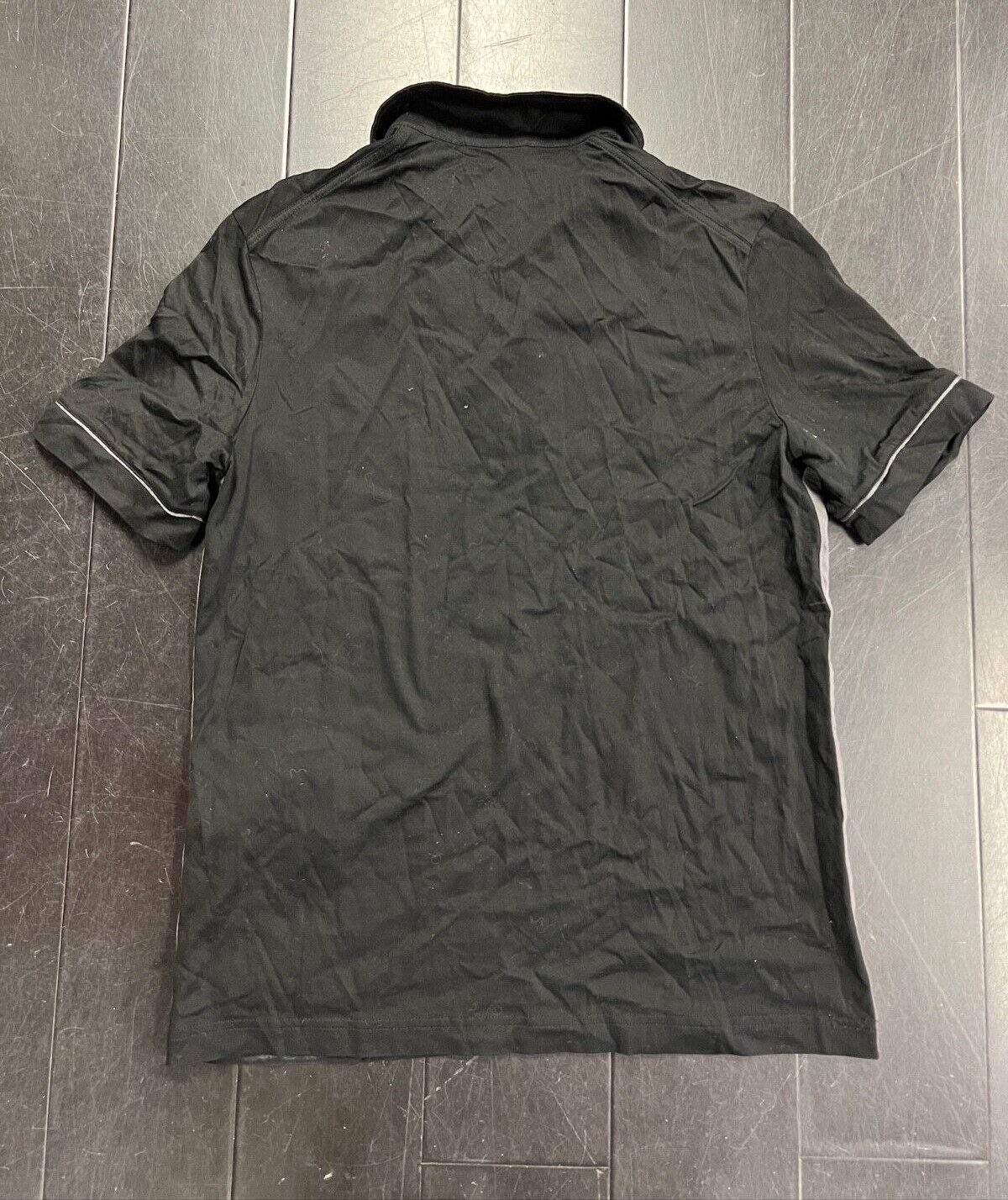 Prada Designer Authentic Black Collared Polo Paja… - image 9