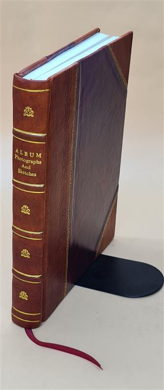 Vintage Leather Bound Album of Photographs Sketches with Panoramic Portfolio