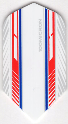 MACH 5 - RED, WHITE & BLUE Slim Dart Flights: 3 per set