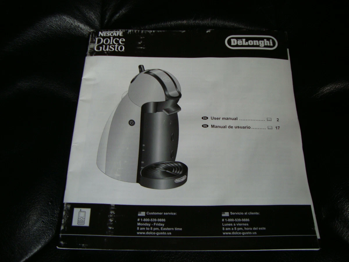Delonghi dolce top gusto manual