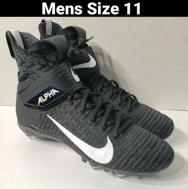 Nike Alpha Menace Elite 2 Flyknit Football Cleats Mens Size 11 Black White for sale online | eBay