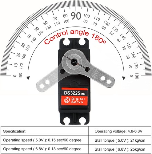 8pcs Servo Digital Metall 180° Getriebe Lenkservo 25kg für RC Auto Hubschrauber - Bild 5 von 7