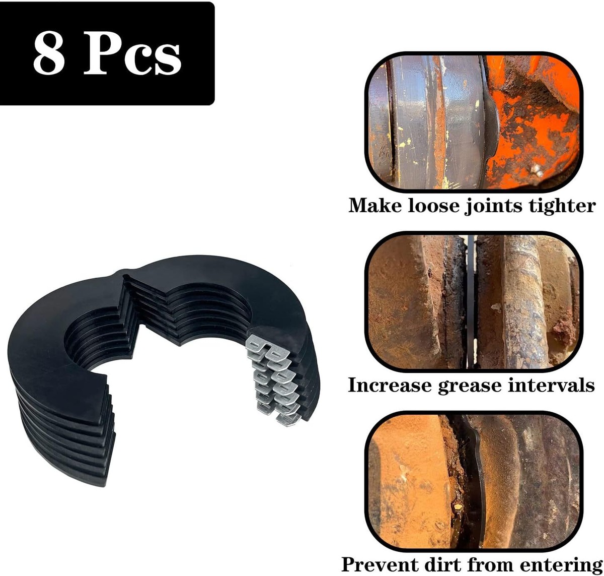8 Pack 45MM Excavator Skid Steer Bucket Pin Shim Kit