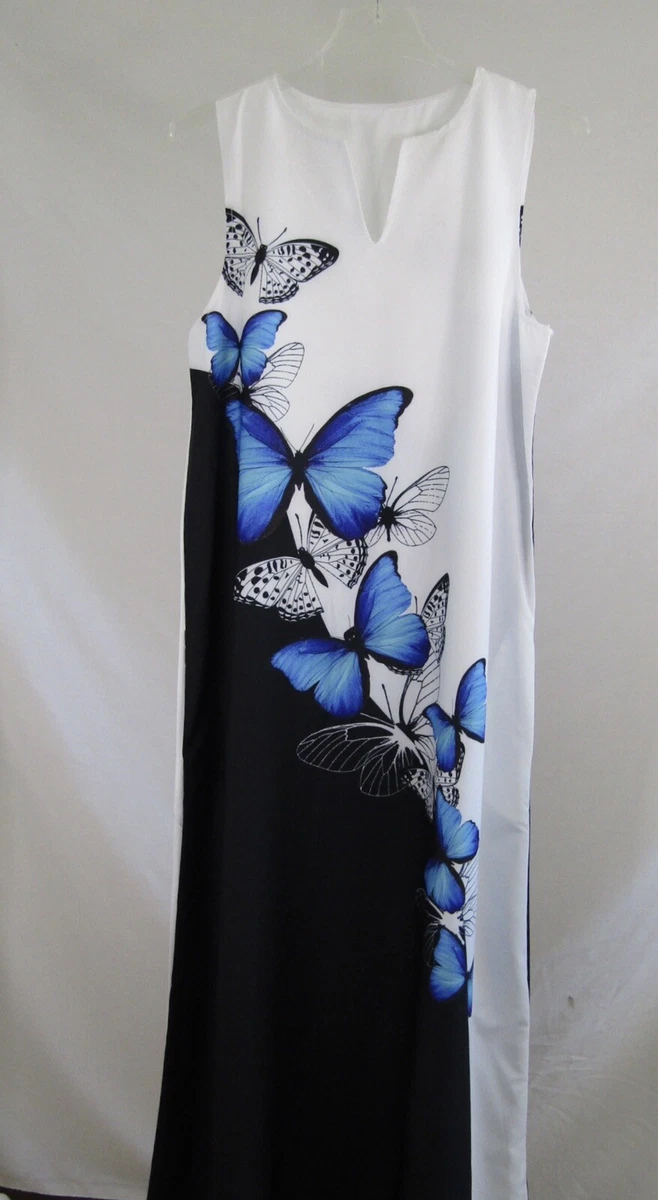 White butterfly maxi clearance dress