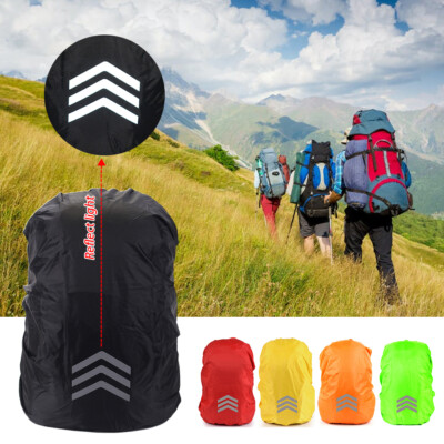 Outdoor Reflective 18-45L Backpack Rain Cover Cycling Hiking Climbing Bag  Cover | eBay