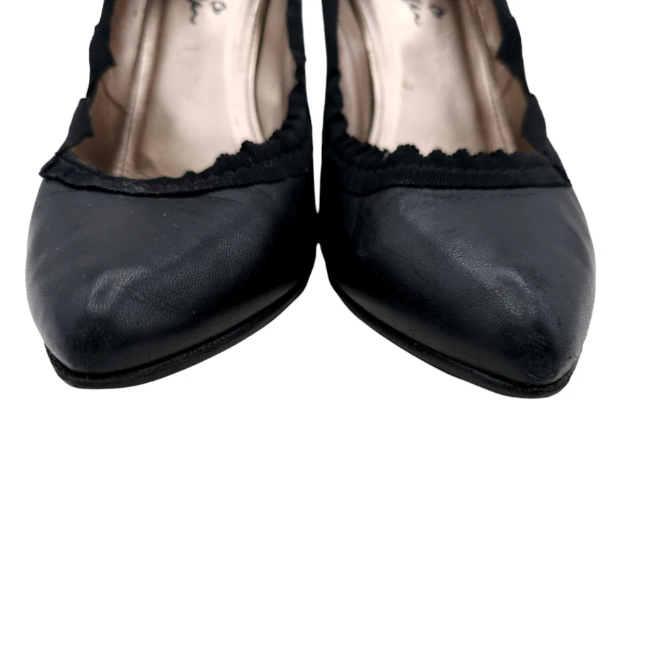 Zapatos de tacón alto clásicos de cuero negro LAVIN para mujer talla 9 EE. UU. 41 UE Foto 4 de 4