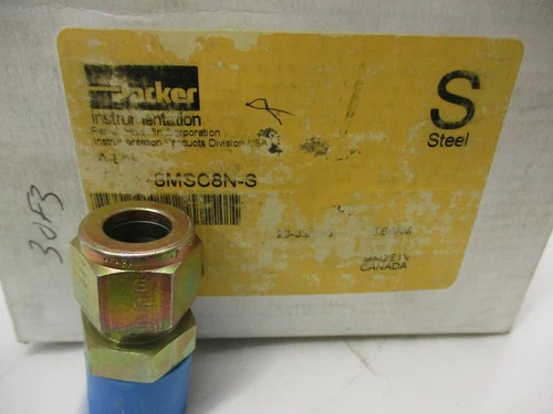  Parker Hannifin 8MSC8N-S A-LOK Steel Male Connector Tube Fitting, 1/2" x 1/2"