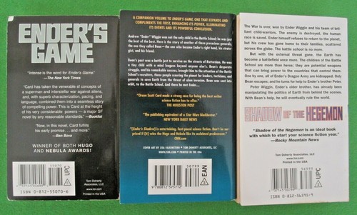 3 PB ENDER'S SAGA BOXED SET BY ORSON SCOTT CARD: GAME; SHADOW; SHADOW OF HEGEMON - Foto 7 di 7