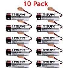 10STK TOSHIBA ER6V/3,6 V Batterie 2400 mAh für Mitsubishi M64 System mit Stecker