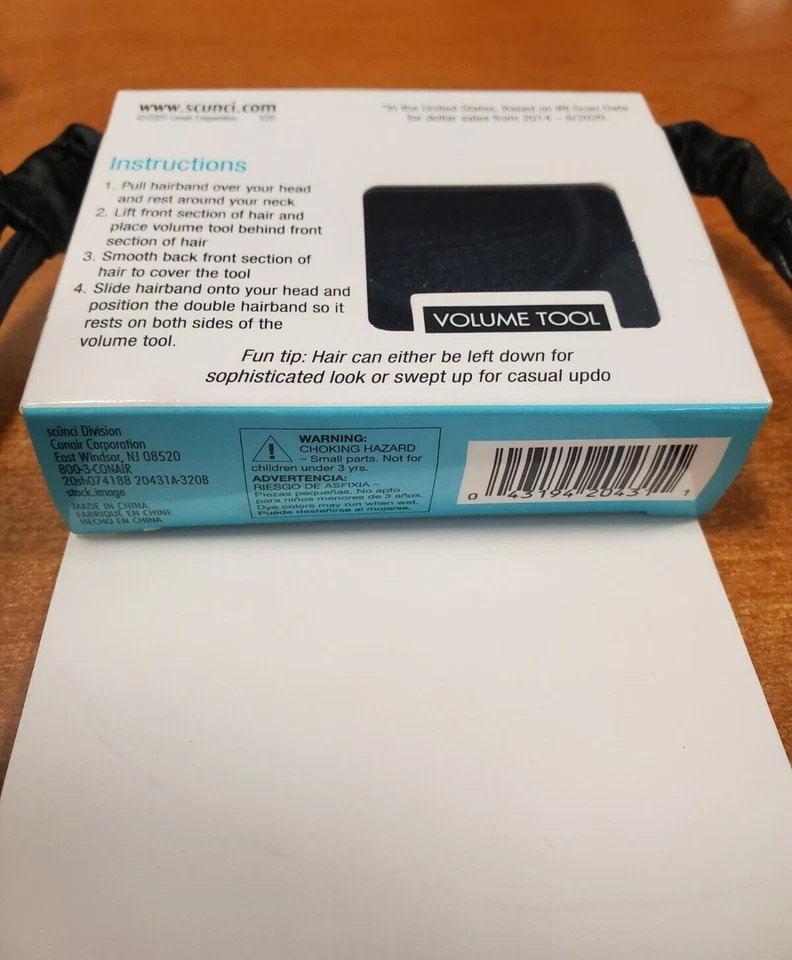 2 Pack: Scunci Double Hairband  Split Hairband/Volume Tool/Elastic (4311) R8P2a - Image 3 of 3