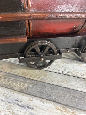 Decorative Wooden And Metal Train With train Operator 25 Decorative Wooden And Metal Train With train Operator 25