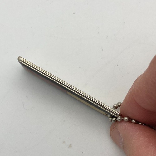 Vintage Tommy Hilfiger Logo Enamel Keychain Zipper Pull Bag Tag 3.5" Long Retro - Picture 5 of 5