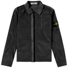 100% Authentic STONE ISLAND Nylon Metal Zip Shirt Black Incu Jacket Shacket S