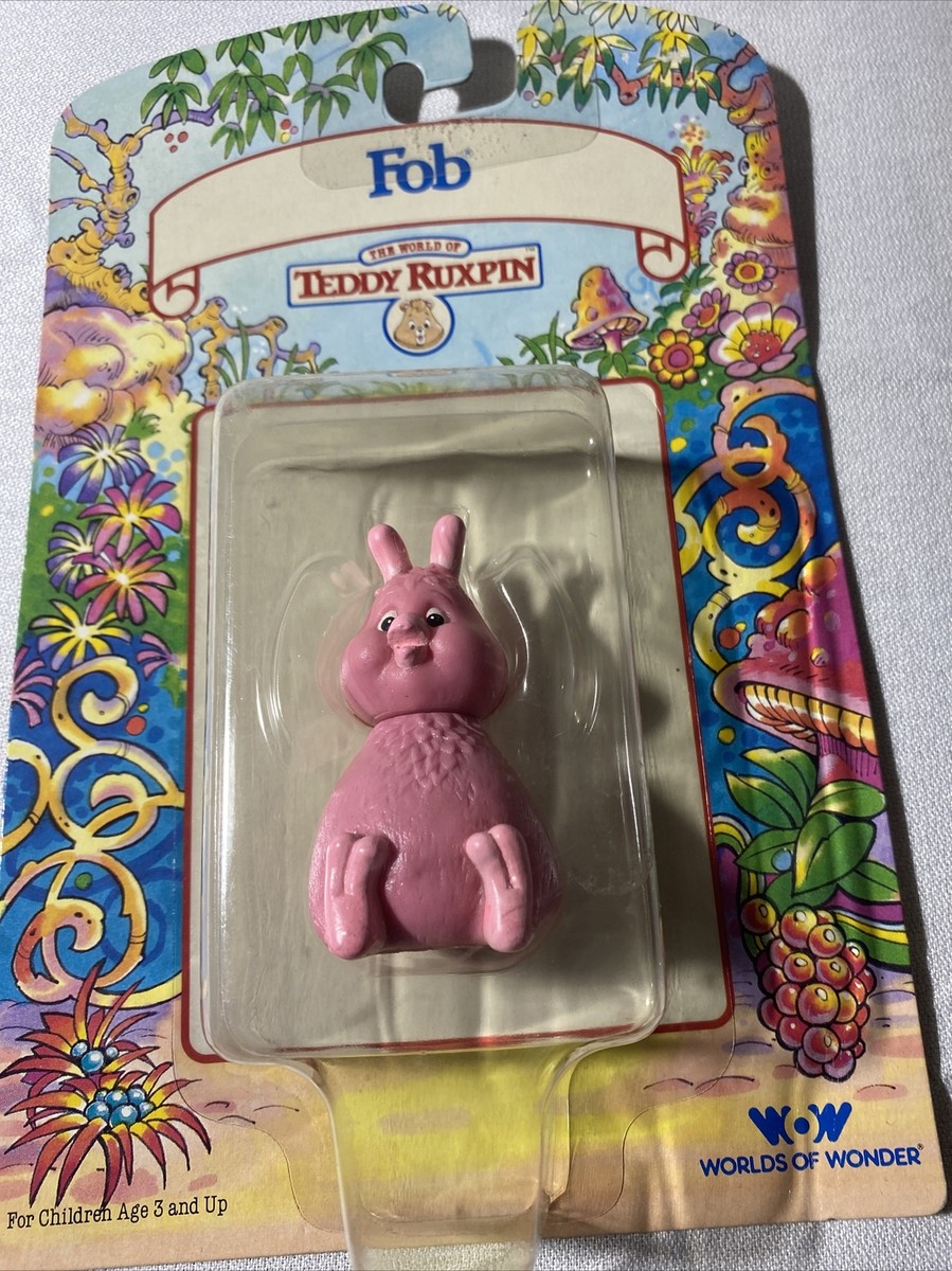 Vintage 1986 Teddy Ruxpin Pink Fob PVC Action Figure brand new