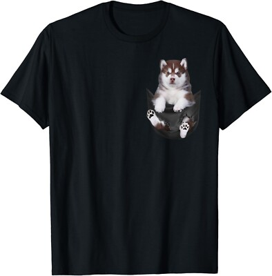 #ad Funny Siberian Husky in Your Pocket for Dogs Lovers Gift Unisex T Shirt $21.99